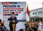 Presiden Prabowo Dijadwalkan Resmikan RSUD KH Muhammad Thohir di Pesisir Barat