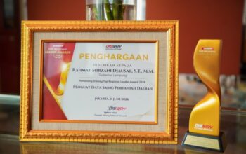 Penguatan Pertanian Lampung Diakui Nasional, Gubernur Mirza Terima Penghargaan Bergengsi