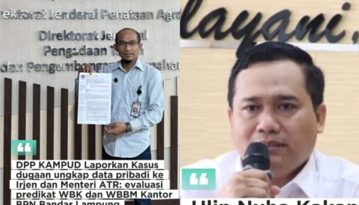 Kasus Kebocoran Data Pemohon, DPP KAMPUD Minta Sanksi Tegas untuk BPN Bandar Lampung