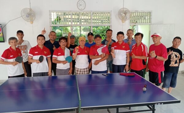 Sambut HUT Ke-81 RI, Warga Palem Permai I Gelar Prakualifikasi Pingpong