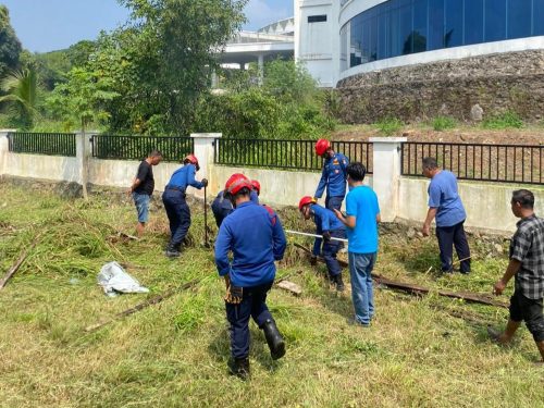 Damkarmat Bandar Lampung Berhasil Evakuasi Tiga Ekor Ular Sanca di UPTD BPKKLP Provinsi Lampung